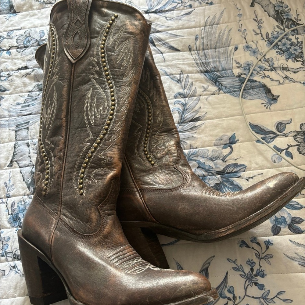 Brown Western Leather Boots